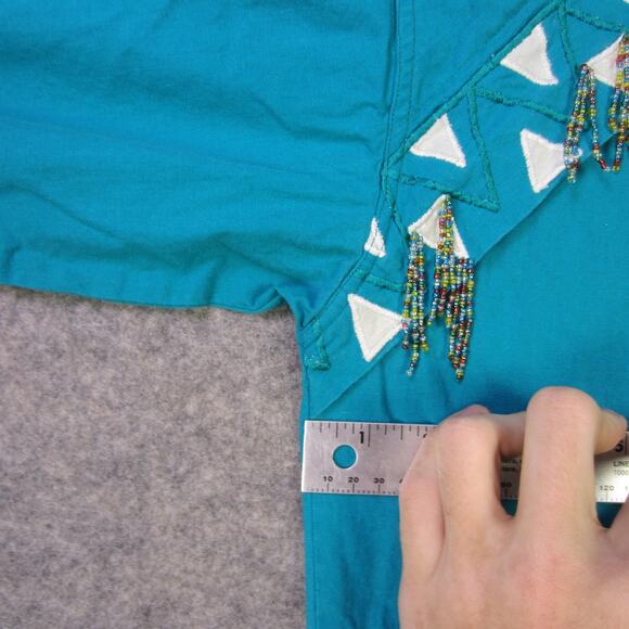 Gordon & James Shirt Mens Medium Beaded Southwest Western Long Sleeve Button - Picture 6 of 8